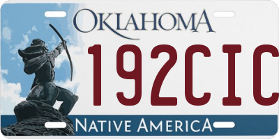 OK license plate 192CIC
