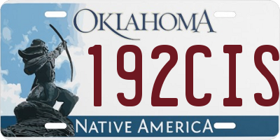 OK license plate 192CIS