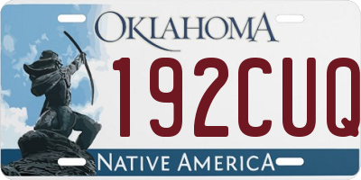 OK license plate 192CUQ