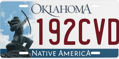 OK license plate 192CVD