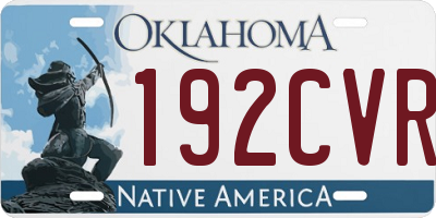 OK license plate 192CVR
