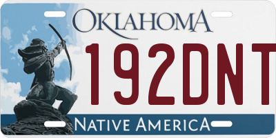 OK license plate 192DNT