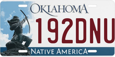 OK license plate 192DNU