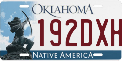 OK license plate 192DXH