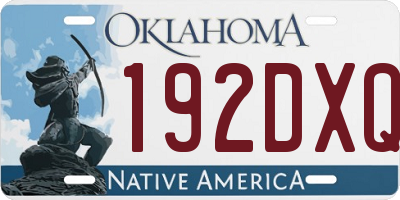 OK license plate 192DXQ