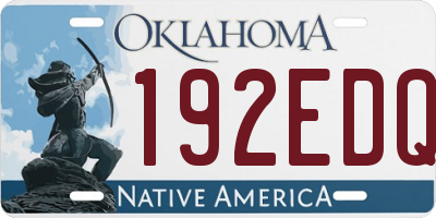 OK license plate 192EDQ