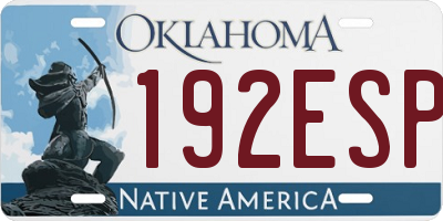 OK license plate 192ESP