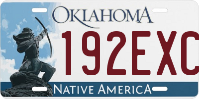 OK license plate 192EXC