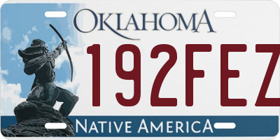 OK license plate 192FEZ