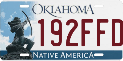 OK license plate 192FFD