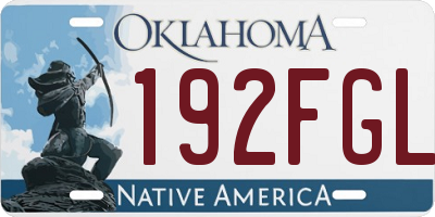 OK license plate 192FGL