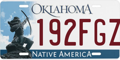 OK license plate 192FGZ