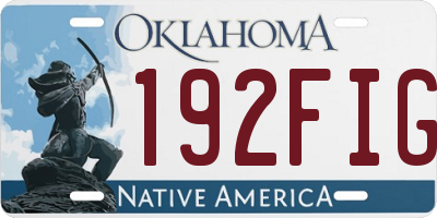OK license plate 192FIG