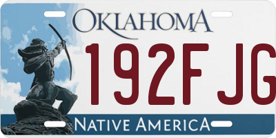 OK license plate 192FJG