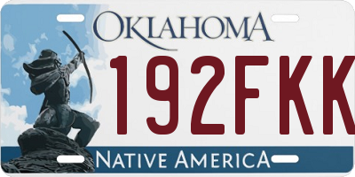 OK license plate 192FKK
