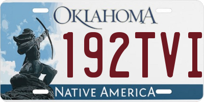 OK license plate 192TVI