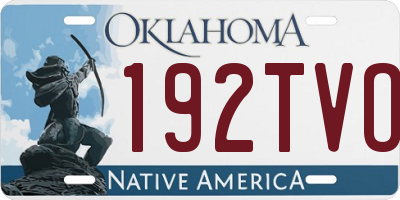 OK license plate 192TVO