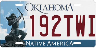 OK license plate 192TWI