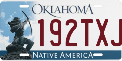 OK license plate 192TXJ