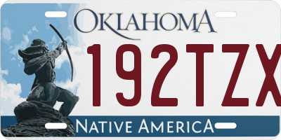 OK license plate 192TZX