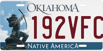 OK license plate 192VFC