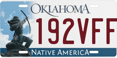 OK license plate 192VFF