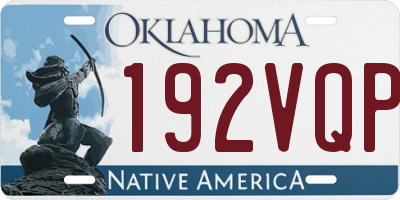 OK license plate 192VQP
