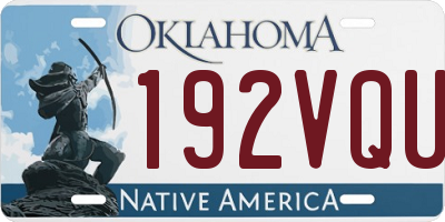 OK license plate 192VQU