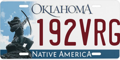 OK license plate 192VRG