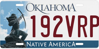 OK license plate 192VRP