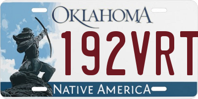 OK license plate 192VRT