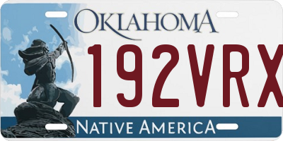 OK license plate 192VRX