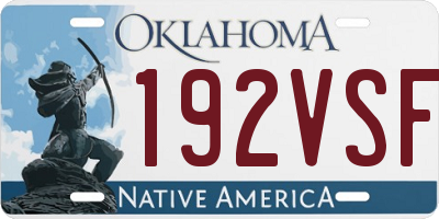 OK license plate 192VSF