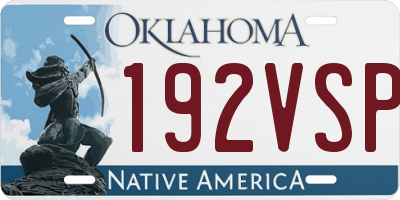 OK license plate 192VSP