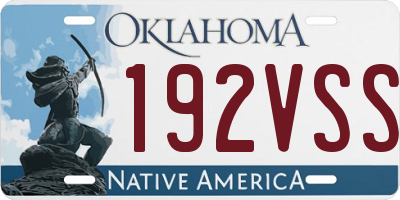 OK license plate 192VSS