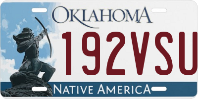 OK license plate 192VSU