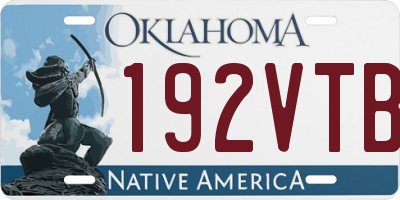 OK license plate 192VTB