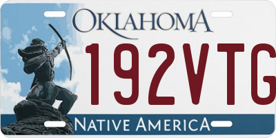 OK license plate 192VTG