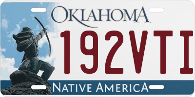 OK license plate 192VTI