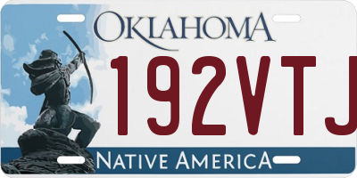 OK license plate 192VTJ
