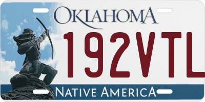 OK license plate 192VTL