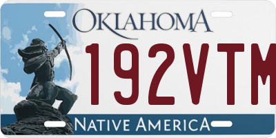 OK license plate 192VTM