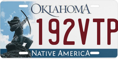 OK license plate 192VTP