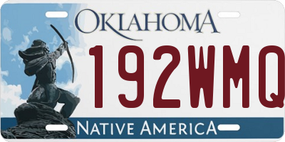 OK license plate 192WMQ