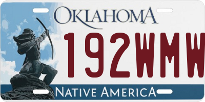 OK license plate 192WMW