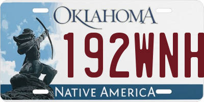 OK license plate 192WNH