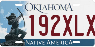 OK license plate 192XLX