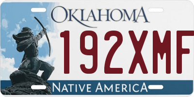 OK license plate 192XMF