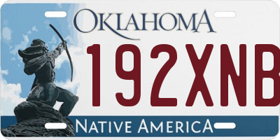 OK license plate 192XNB