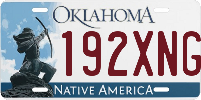 OK license plate 192XNG
